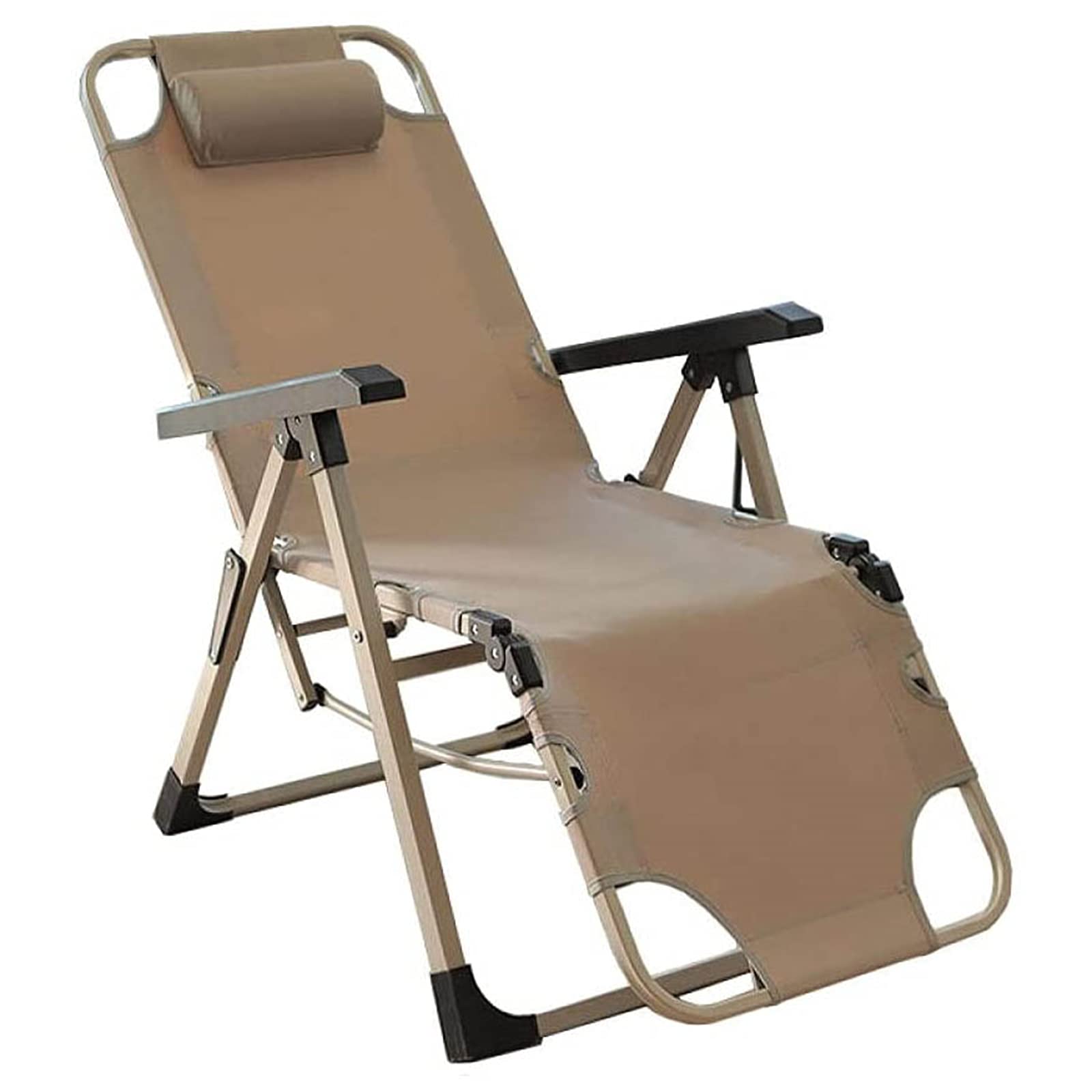 Fauteuil inclinable Pliable zéro gravité, Coussin pour chaises Longues, pour Jardin, terrasse, transats, lit inclinable, Charge jusqu'à 300 kg