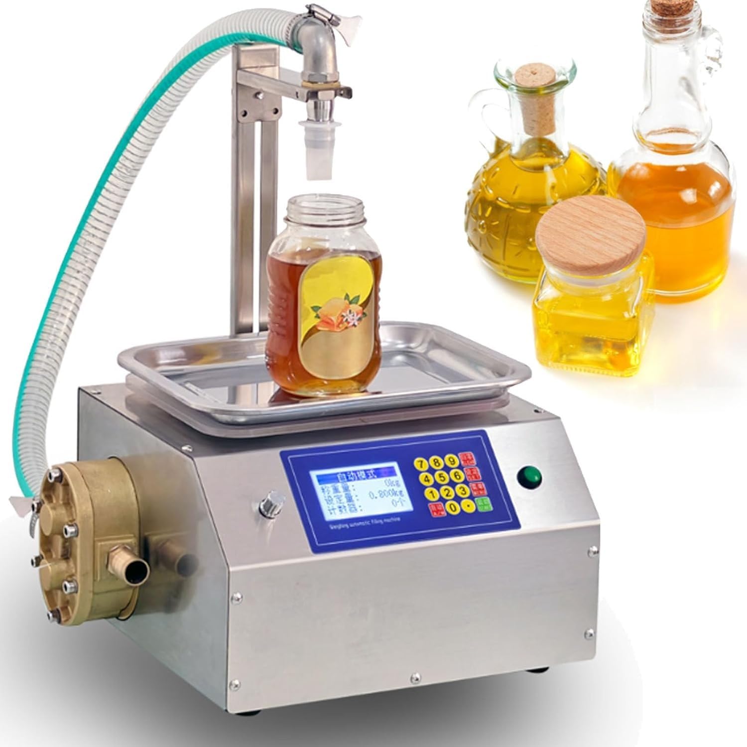 Viscous Liquid Filling Machine, 20-8kg Bottle Filling Machine, Gear Pump Weighing Filling Machine, Suitable For Honey Jam Viscous Liquid