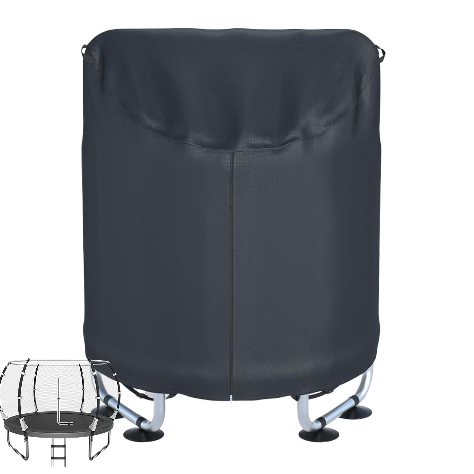 Waterproof, stable, foldable trampoline tarpaulin, outdoor children's trampoline rain cover for garden and conservatory, practical protection against sun and snow