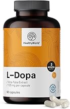 L-Dopa - 105mg from Bean Extract - With Vitamin E - Nervous System Support - Dopamine Precursor - High Concentration - 90 Vegetable Capsules - 3 Month Pack