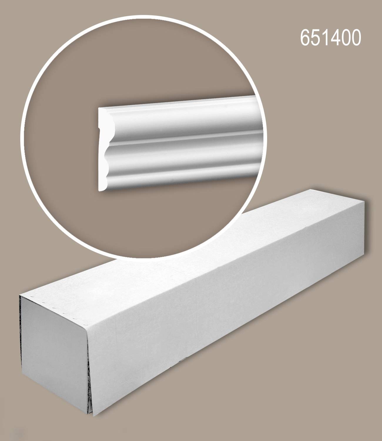 Profhome Molduras para paredes 651400-box-10 200 cm x 1,6 cm x 4,4 cm Poliestireno extruido (XPS) pretratado 10 molduras / 20 m