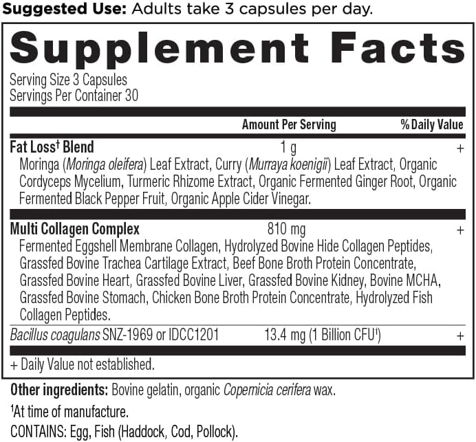 Ancient Nutrition Multi Collagen Advanced Lean with Probiotics, Hydrolyzed Collagen Peptides Supports Healthy Weight Loss and Fat Loss, 90 Count - Image 8