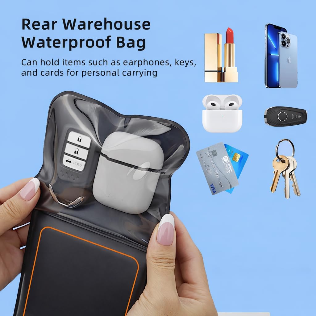 Pulgarin & Co Waterproof Phone Pouch (Black, Floating Double Pocket Waterproof Pouch)