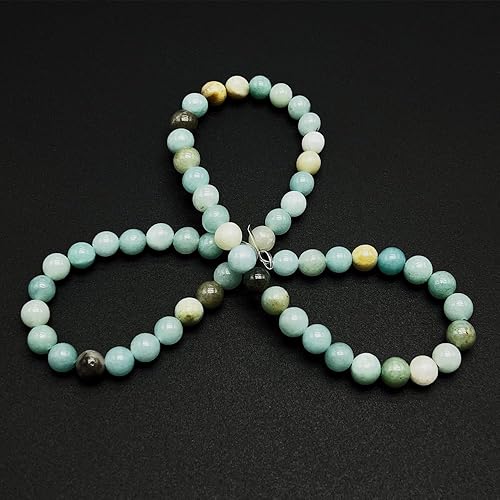 Miniatura 4 de Basigeese Cuentas de piedras preciosas naturales para la fabricación de joyas, cuentas de piedra lisa redonda pulida, cuentas de piedra auténtica