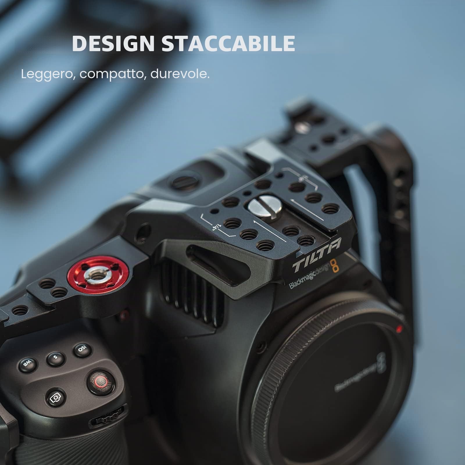 Tilta Full Camera Cage compatibile con BMPCC 6K Pro Staccabile Mezza Camera Video Cage per Blackmagic Pocket Cinema Camera 6K Pro Film Making Kit Lightweigt Durevole Nero TA-T11-FCC-B | Con Guida NATO, Rosette Arri, Ricevitori Cold Shoe, Filetti 1/4"-20,