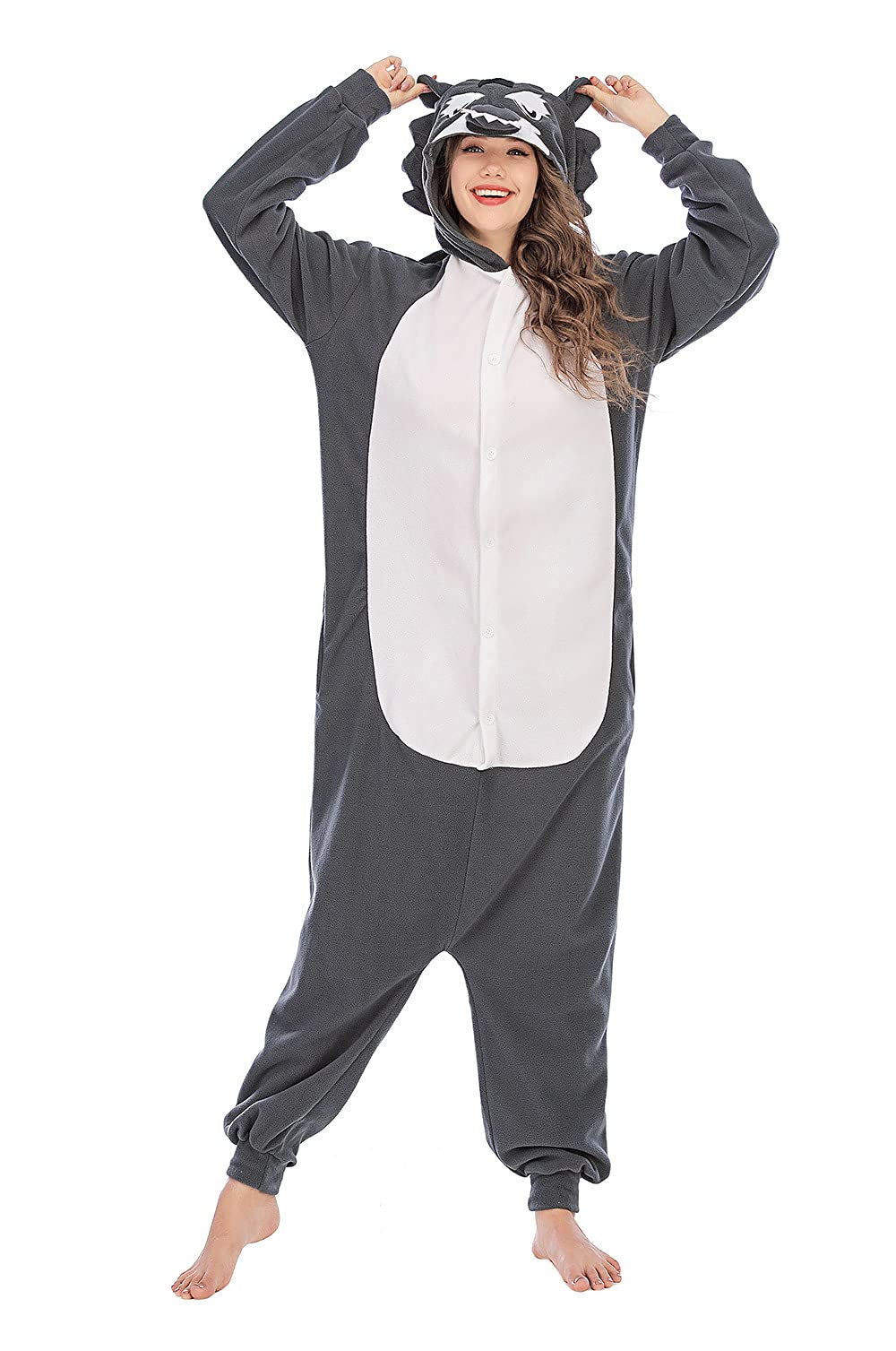 LBJR Disfraz de Animal Adulto Pijama Entero Animales Mujer Hombre — view 7