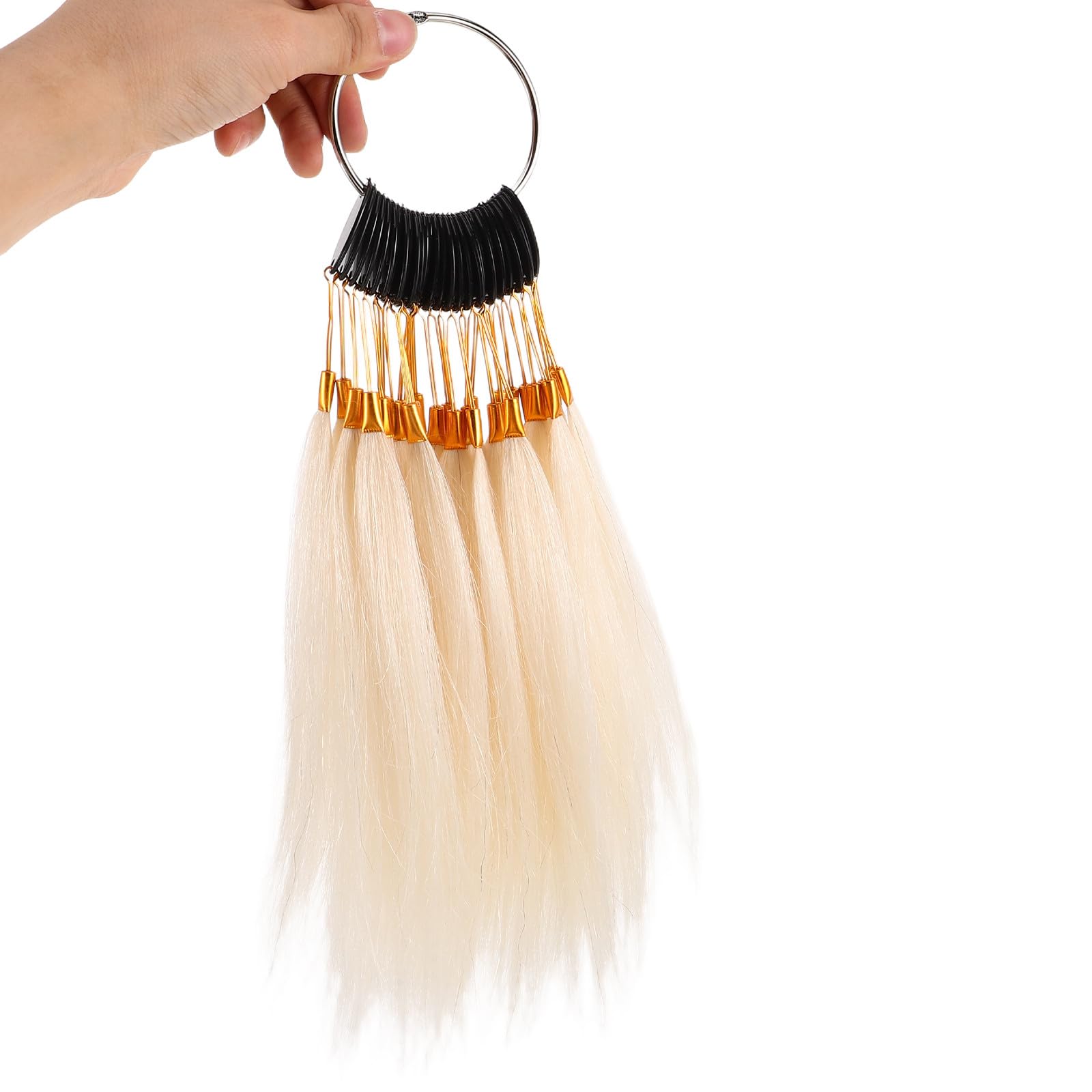 HOMSFOU Échantillons de Coloration de Cheveux Humains Naturels, 30 Mèches en Lot, Nuances Variées pour Test et Formation Coiffure, Outil Professionnel Salon, Nuancier Mèches Pratiques
