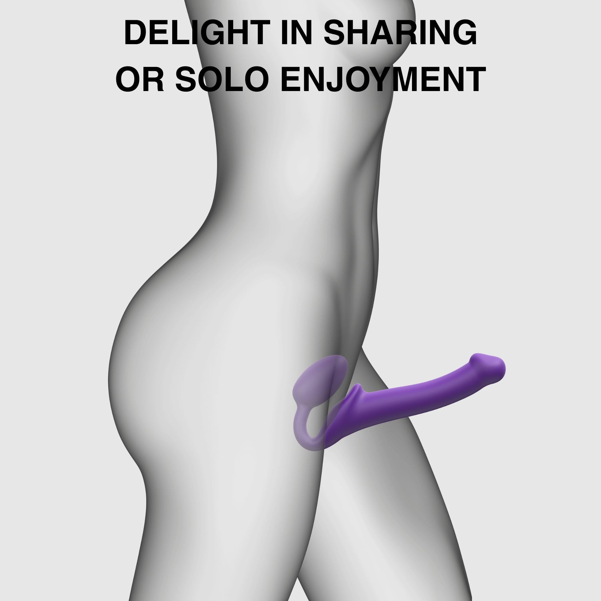 Strap-On-Me Strap-on Classique Nuova Versione | Silicone morbido, tripla stimolazione vaginale, anale e clitoridea, ovetto ultra morbido, collo flessibile