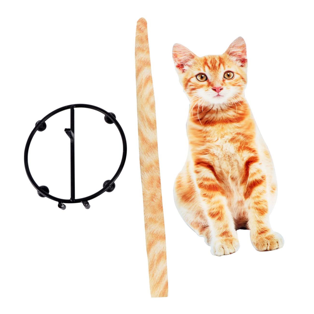 Didiseaon Portarotolo Funzione di Supporto e Conservazione a Forma di Gatto in Ferro Giallo di Carta Organizer Moderno Carta Asciugatutto per Cucina per Aree Cucina