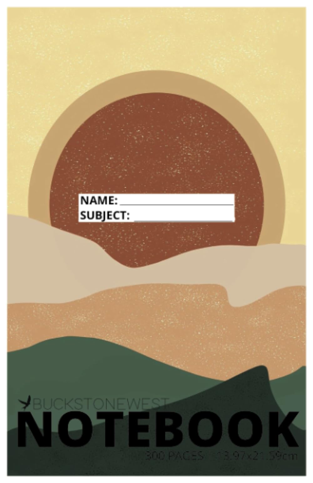 Notebook - Cartoon Dunes - 300 Pages