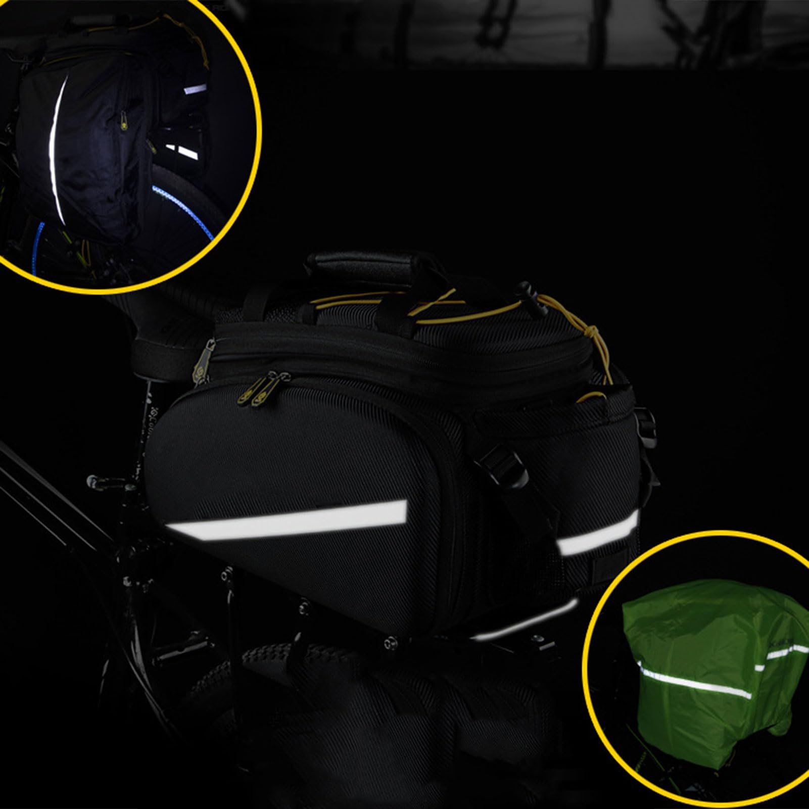 Borsa Da Bici Pannier Organizzatore Per Portapacchi Posteriore Biciclette | Grande Borsa Impermeabile Elettronica per Viaggi Ciclismo Escursionismo Shopping
