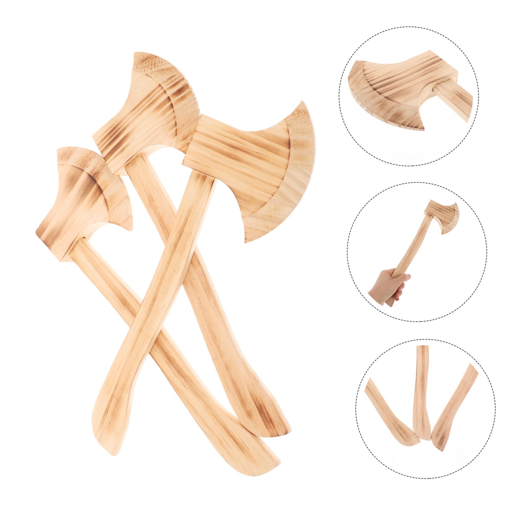 15 pezzi Asce Legno per Halloween Giochi e Puntelli Vichinghi per Cosplay e Decorazioni Materiale Resistente per Esterno e