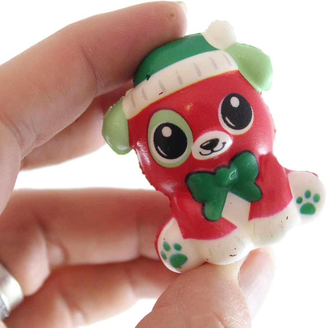 Set of 24 Mini Winter Animal Themed Slow Rise Squishy Toys - (6 Styles) Memory Foam Squish Stress Ball - Winter Christmas