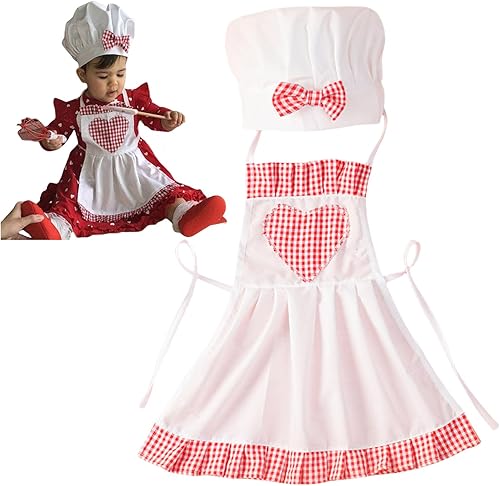 Miniatura 7 de Zeroest Traje de chef para bebé, accesorios de fotografía para niños pequeños, delantal de chef divertido para sesión de fotos, sombrero de chef