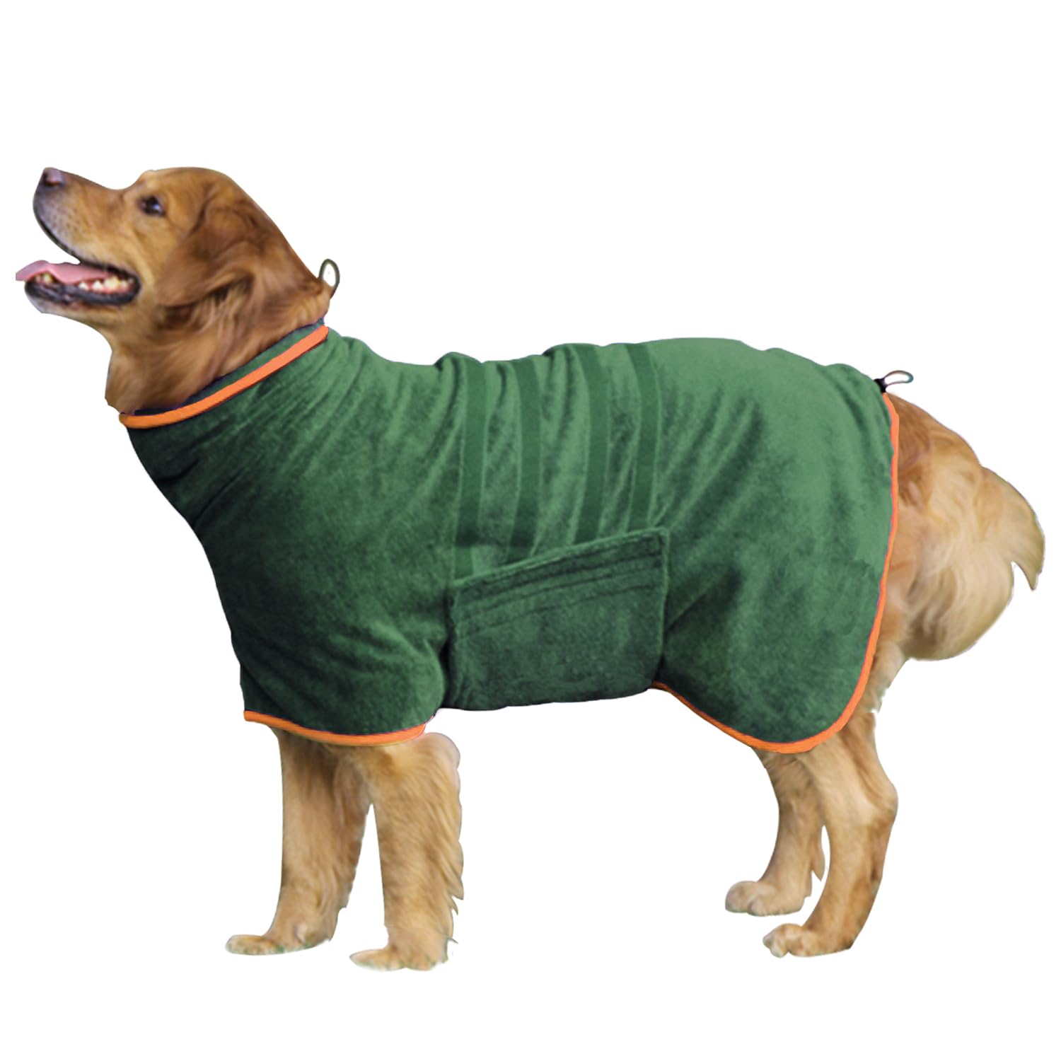 HhiMyOct Dog Drying Coat - Fast Drying Dog Towel Robe - Microfiber Super Absorbent Pet Bathrobe, Adjustable Collar & Belly Strap Pet Coat Pet Bath