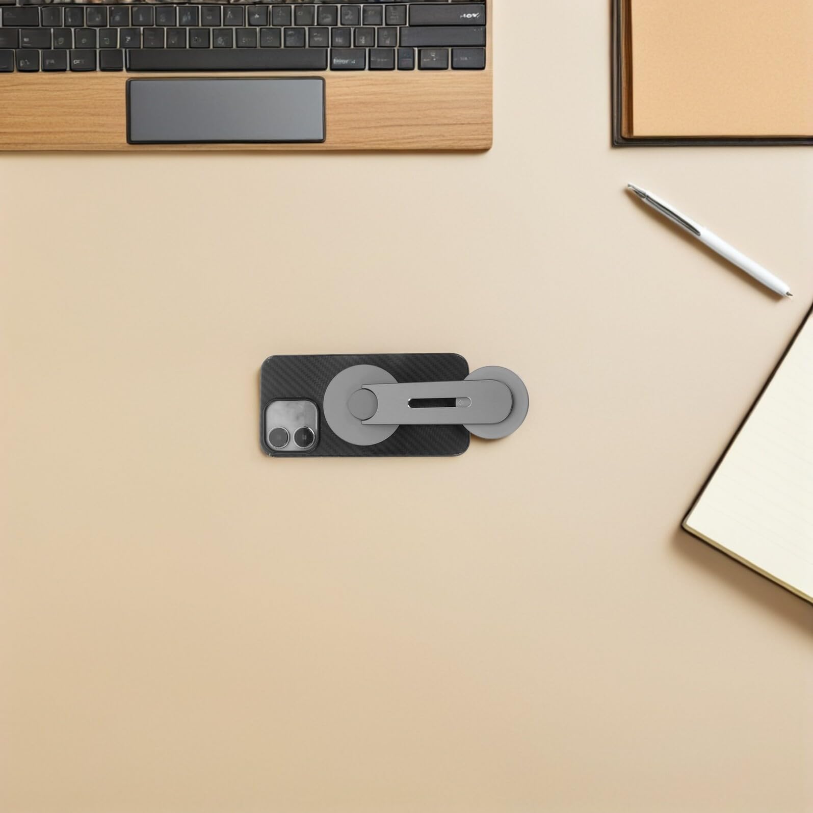 Soporte Magnético Aluminio, Brazo Plegable Portátil Teléfono