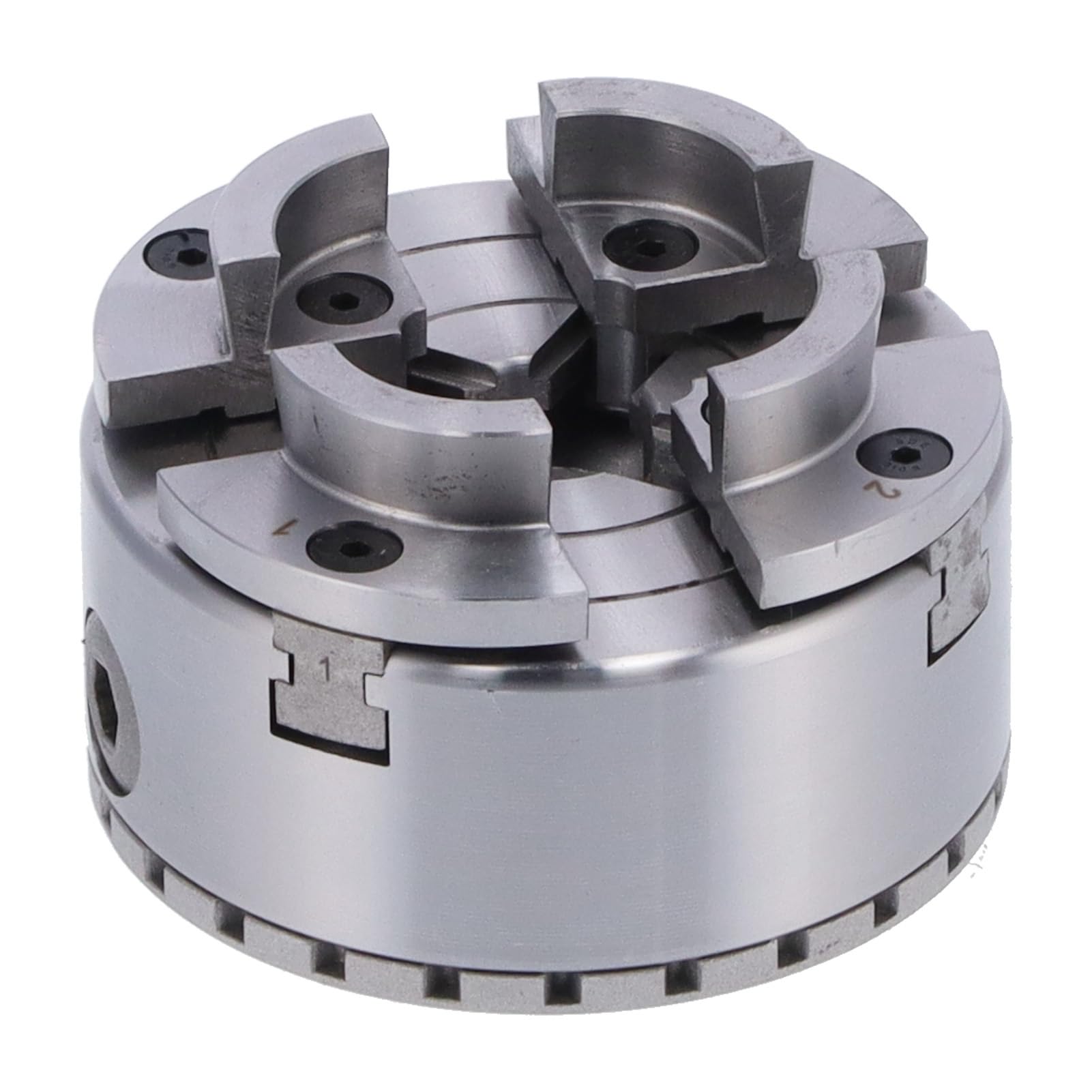 Portabrocas de Torno Autocentrante Portabrocas de Metal de 4 Mordazas Rosca M40 96 Mm 0,03 Mm Precisión para Máquinas Herramientas de Carpintería Sujeción Soporte Centrado para Carpinteros