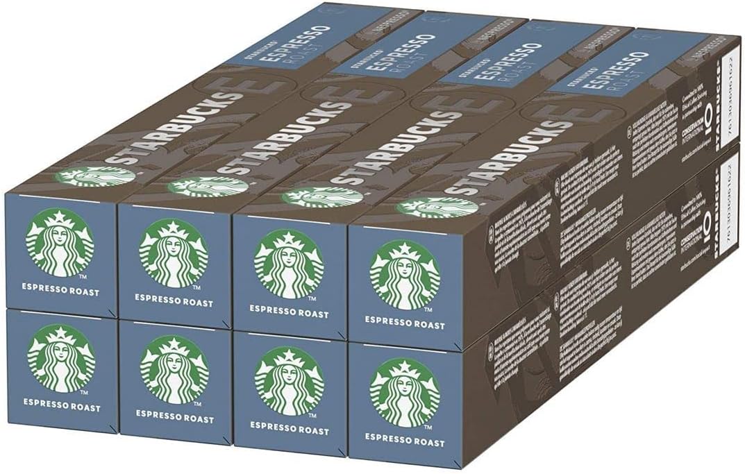 STARBUCKS Espresso Roast By Nespresso Caffè, 8 confezioni da 10 capsule (80 capsule) Espresso Dark 10 Unità (Confezione da 8) - Immagine 1