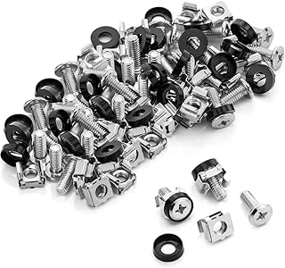 50-Pack M6 x16mm Silver Cage Nuts