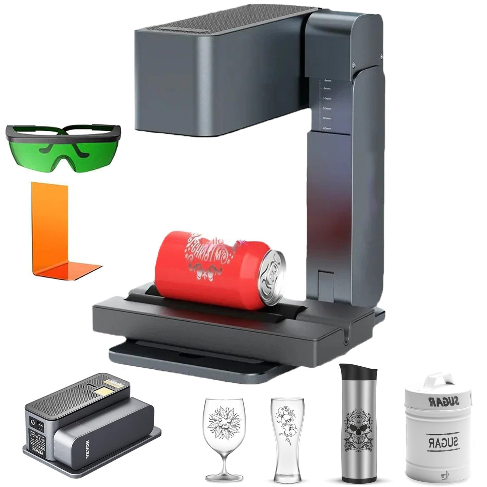 Incisore Laser Domestico, Mini Incisore Laser da Tavolo con Angolo E Altezza Regolabili, Strumento per Incisore Fai da Te Pieghevole Pre-Assemblato Tutto in Uno per Principianti