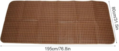 Miniatura 3 de Estera de dormir plegable de ratán de verano, 76.8x31.5 in de ratán con 1 funda de almohada para dormitorio escolar en casa