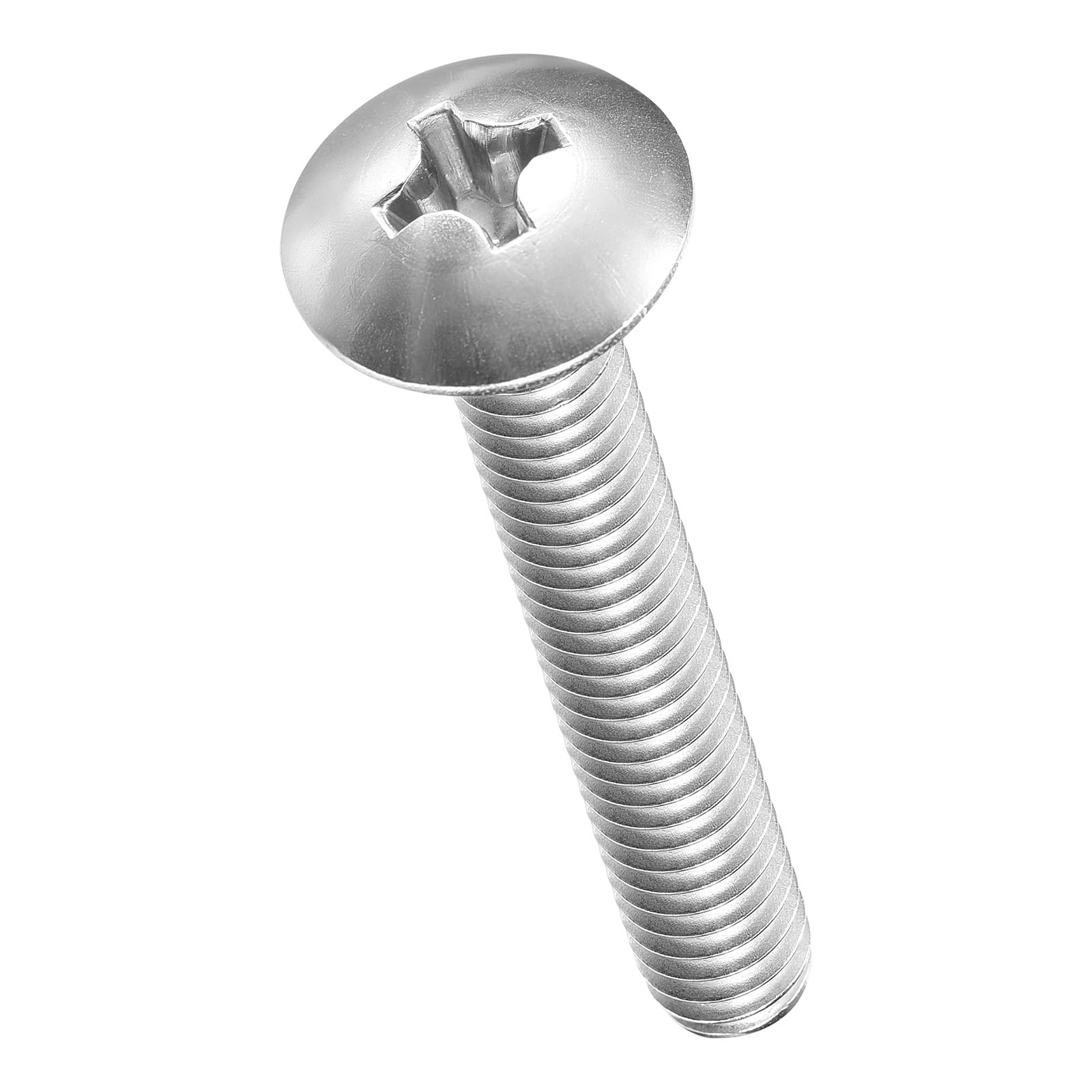 METALLIXITY Machine Screws Phillips Head(1/4"-20x1-3/4") 20Pcs, 304 Stainless Steel Round Head Phillips Drive Furniture Bolts
