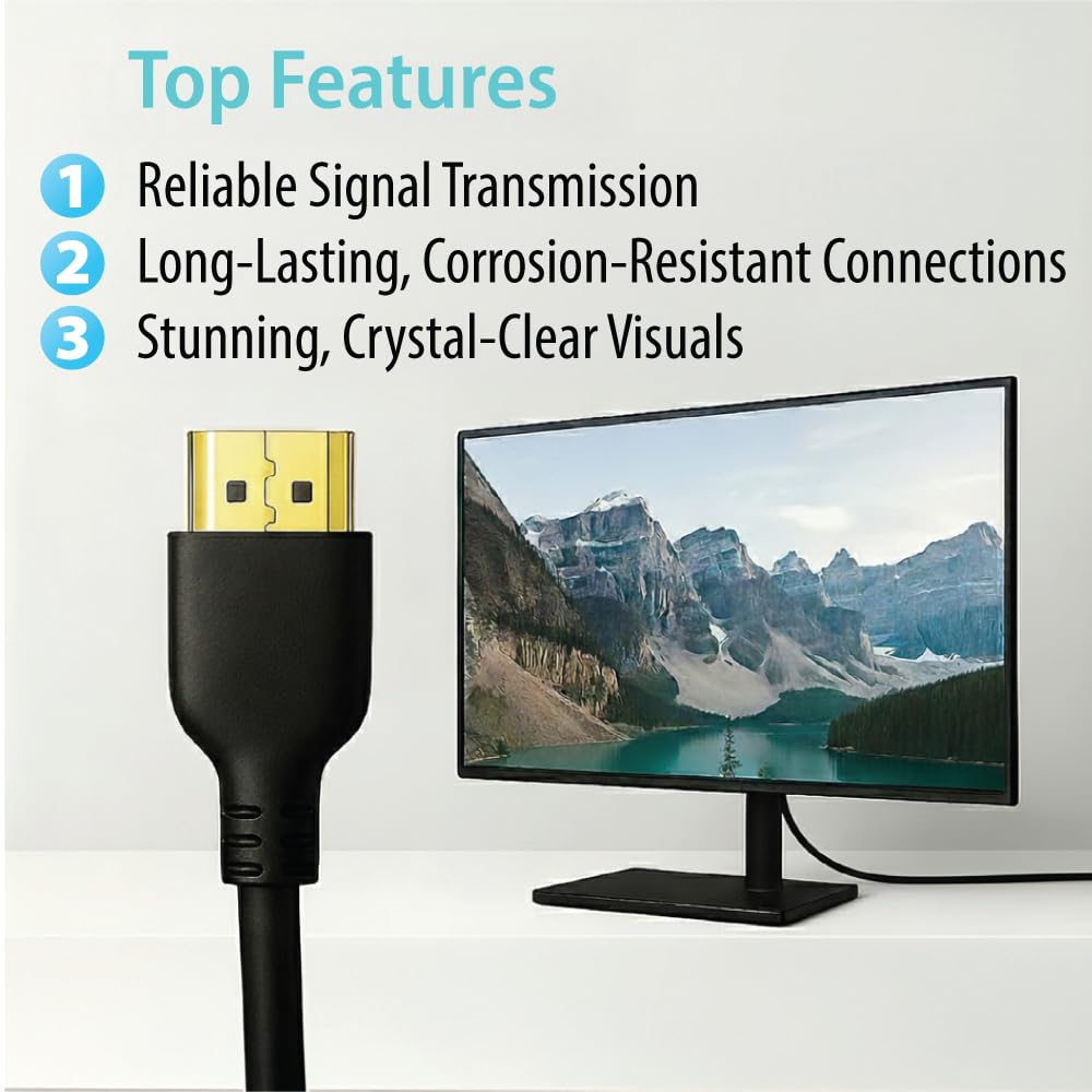 Cyberguys! Cavo HDMI ultra certificato 8K (V2.1) 48Gbps ad altissima velocità, 8K @60Hz/4K @120Hz HDR eARC Dolby Atmos HDCP 2.2 connettori placcati oro, compatibile con PS5 Xbox, Blu-ray TV, GPU