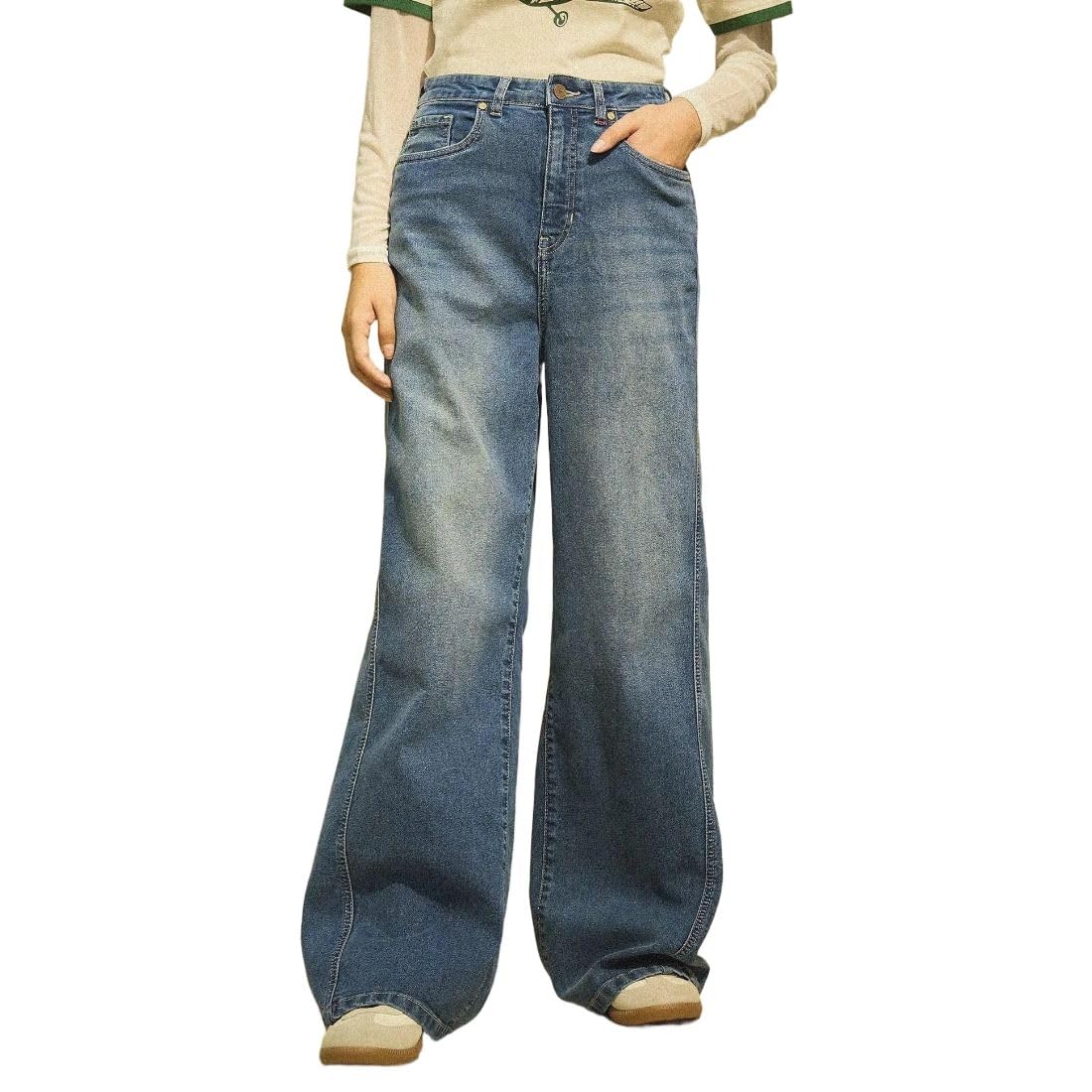 flying machine K-Street X High Rise Baggy Fit Tinted Jeans-picture-10