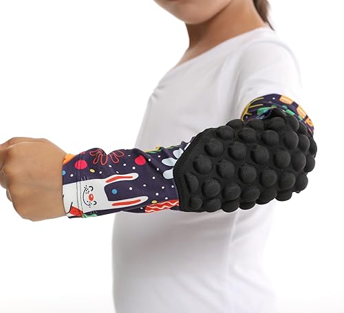 Miniatura 2 de Topeter Fundas acolchadas para brazos, coderas de compresión juvenil, 1 par de mangas de baloncesto