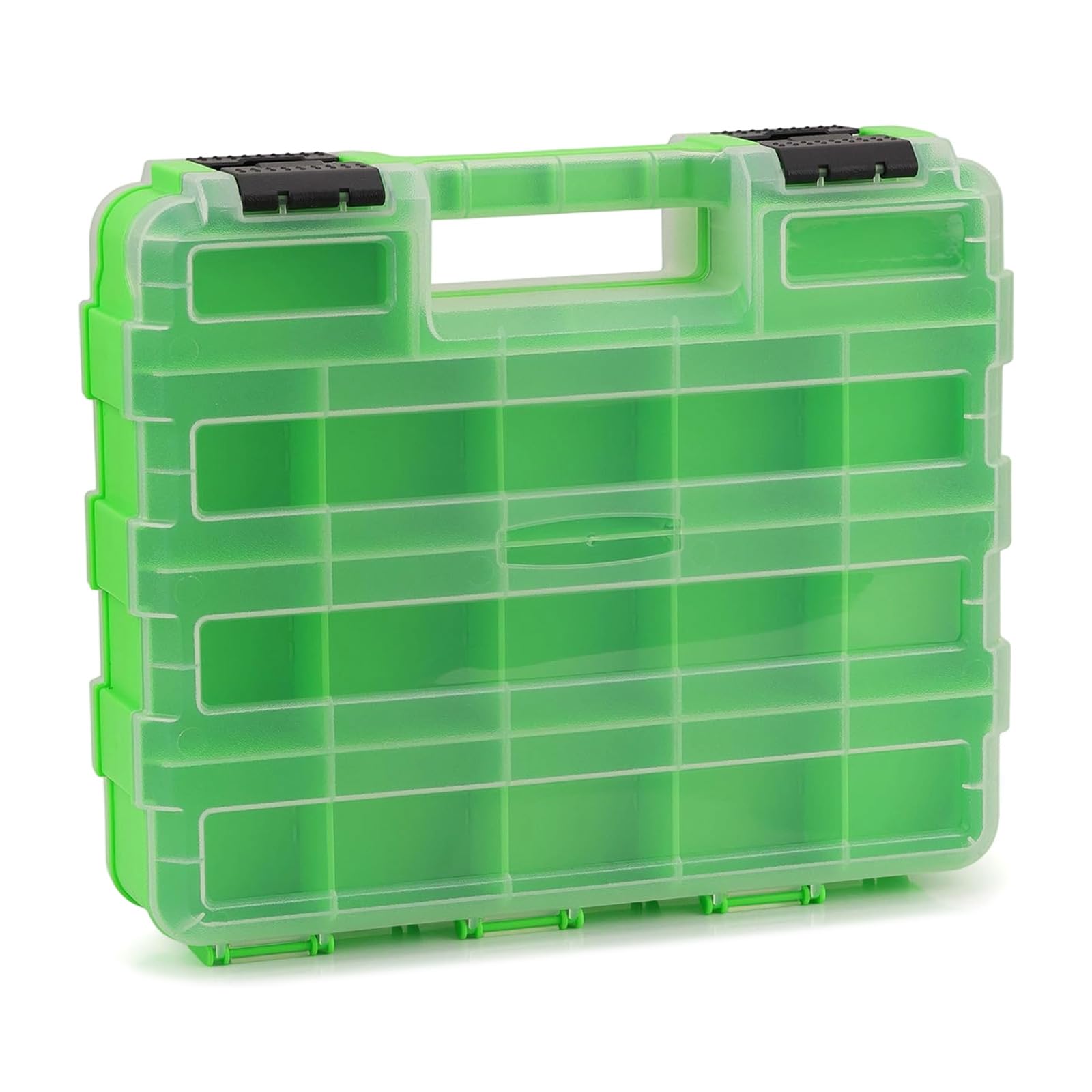 Scatola portautensili portatile Organizzazione Hardware Scatola di immagazzinaggio Portatile Piccola Parte con Divisore Rimovibile per Vite Dado Bullone Manico Ergonomico Strumento Storage