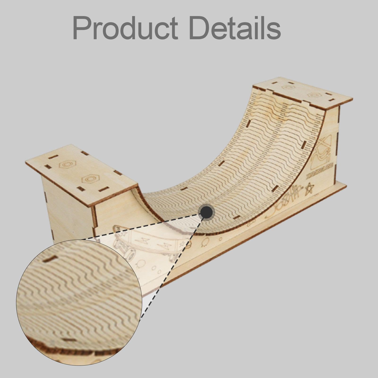 Finger-Skateboard-Rampen-Set, Kinderspielzeug, frühe Lernhilfen, Skate-Training, Finger-Skateboard-Park-Set aus, U Shape Slope