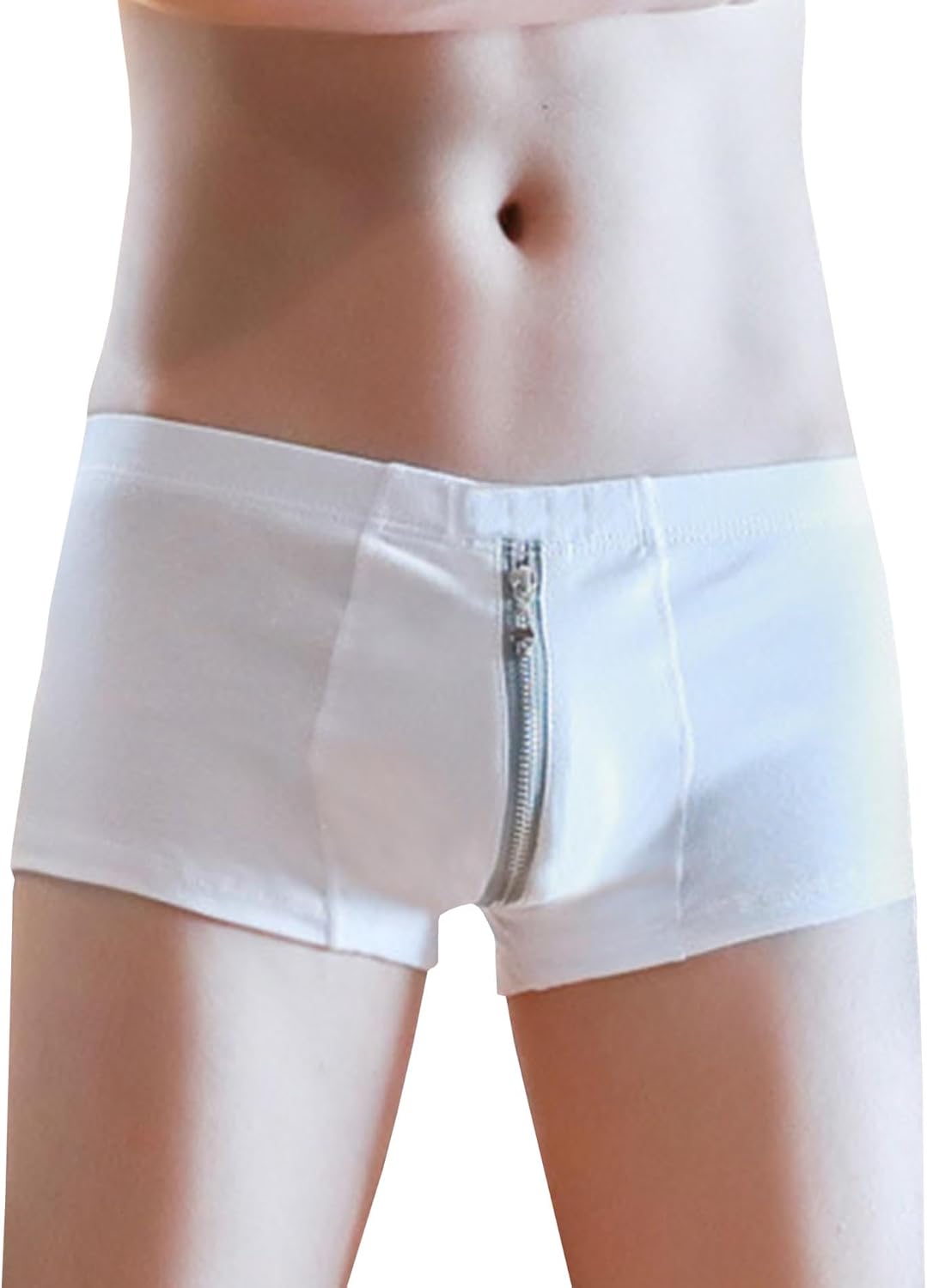 xxxiticat Mens Sexy Underwear Full Zipper Crotch Novelty Boxer Briefs Trunk