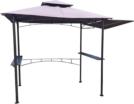 Garden Winds Replacement Canopy Top Cover for The Ollies Grill Gazebo with Awning - RipLock 350