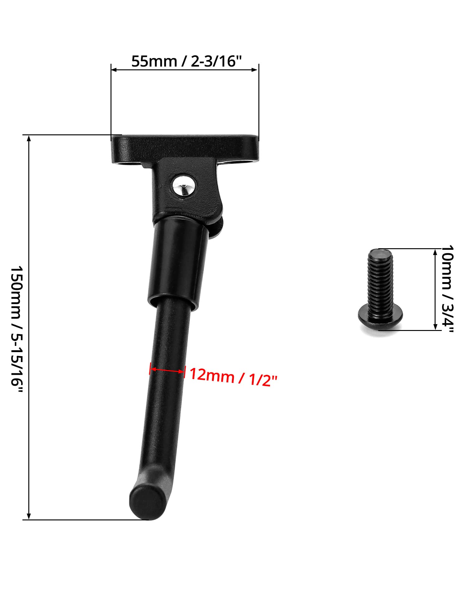 QWORK® Béquille Anti-Glisse pour Trotinette Electrique, Compatible avec Xiaomi 1S / M365 /Pro/Pro 2 (Nior