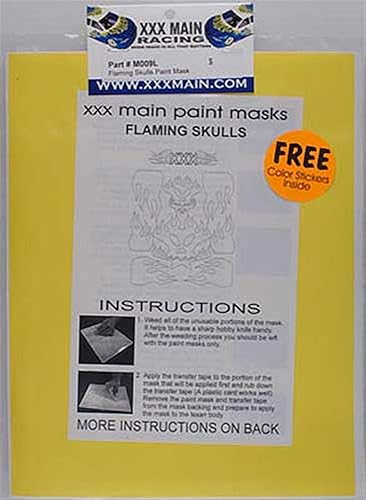 Máscara de pintura de calaveras llameantes XXXM009L