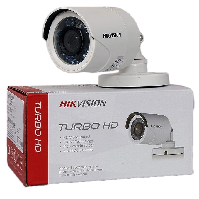 HIKVISION 2MP Eco HD 1080P Night Vision Bullet Outdoor Wired CCTV Camera for 2MP & Above DVRs, White at Rs. 1243