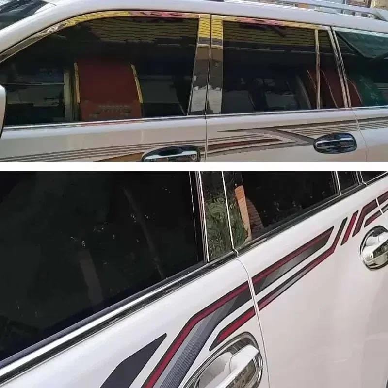 Uszczelka okienna do Land Cruiser, Prado J150 (2010-2023) i Lexus GX400, paski uszczelniające do drzwi, taśma uszczelniająca do okien samochodowych i drzwi (chromowana, z przodu, 2 sztuki)