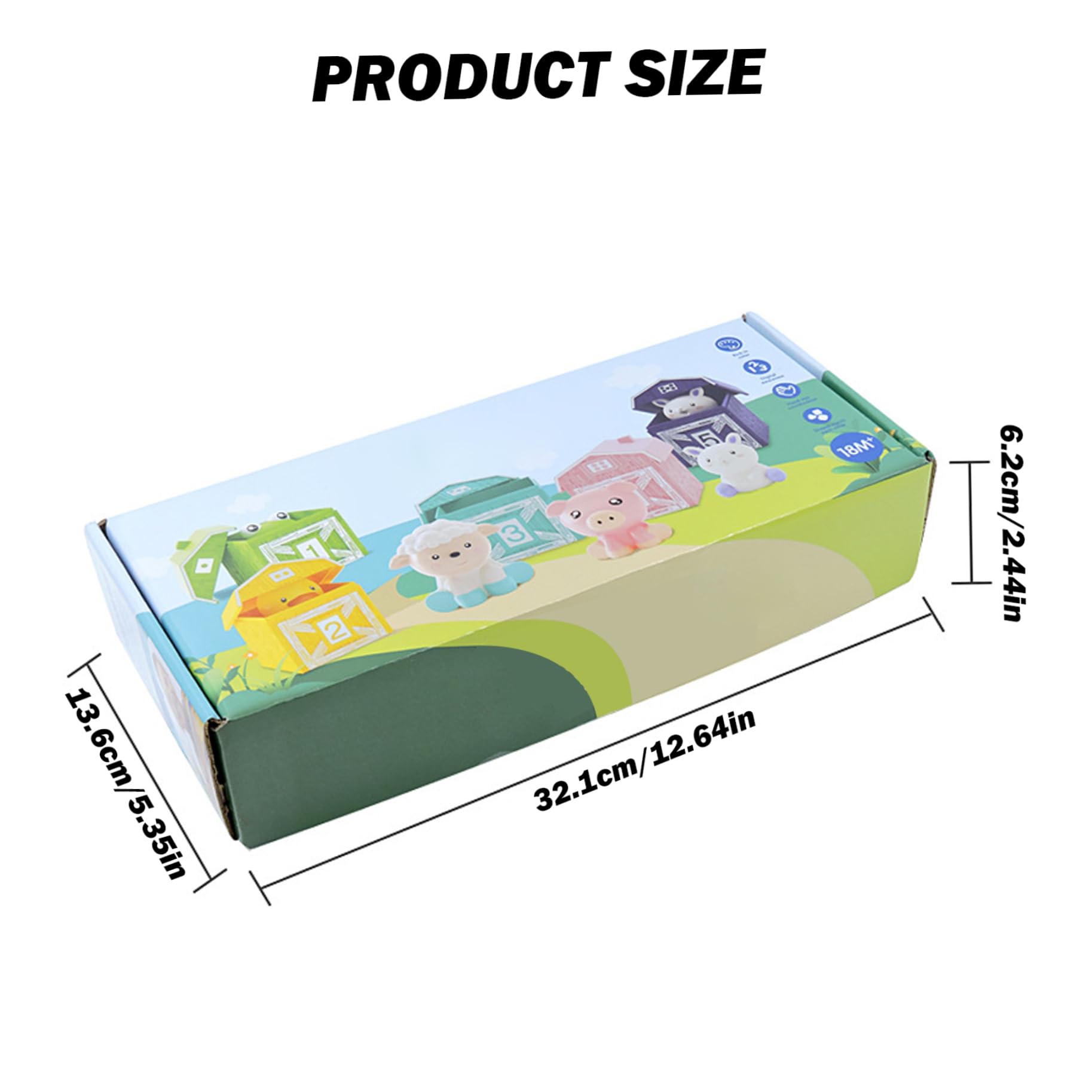 Juguetes de Animales de Granja para bebés, 20 Unidades/Juego, Dibujos Animados numerados, Vibrantes, Juguetes de Aprendizaje para niños pequeños, Lindo Desarrollo, cumpleaños de Granja para Padre.