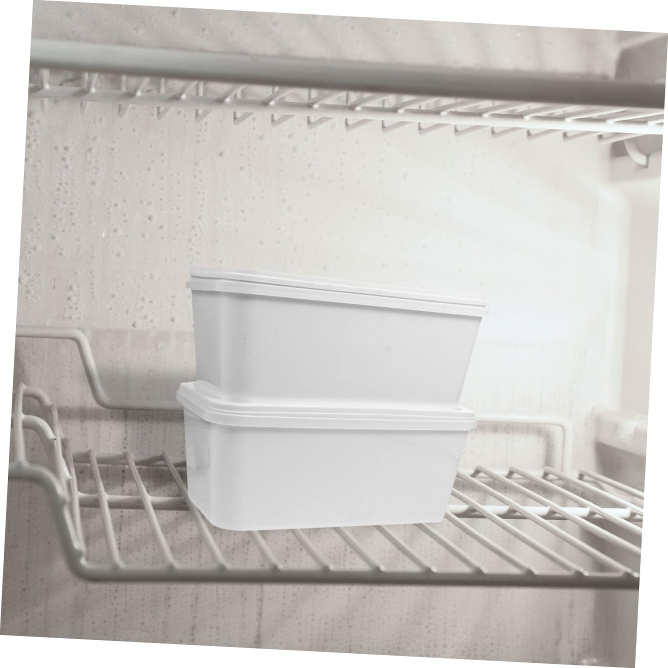 Boîte de Glace Rectangulaire 3 Litres en Plastique, Lot de 2