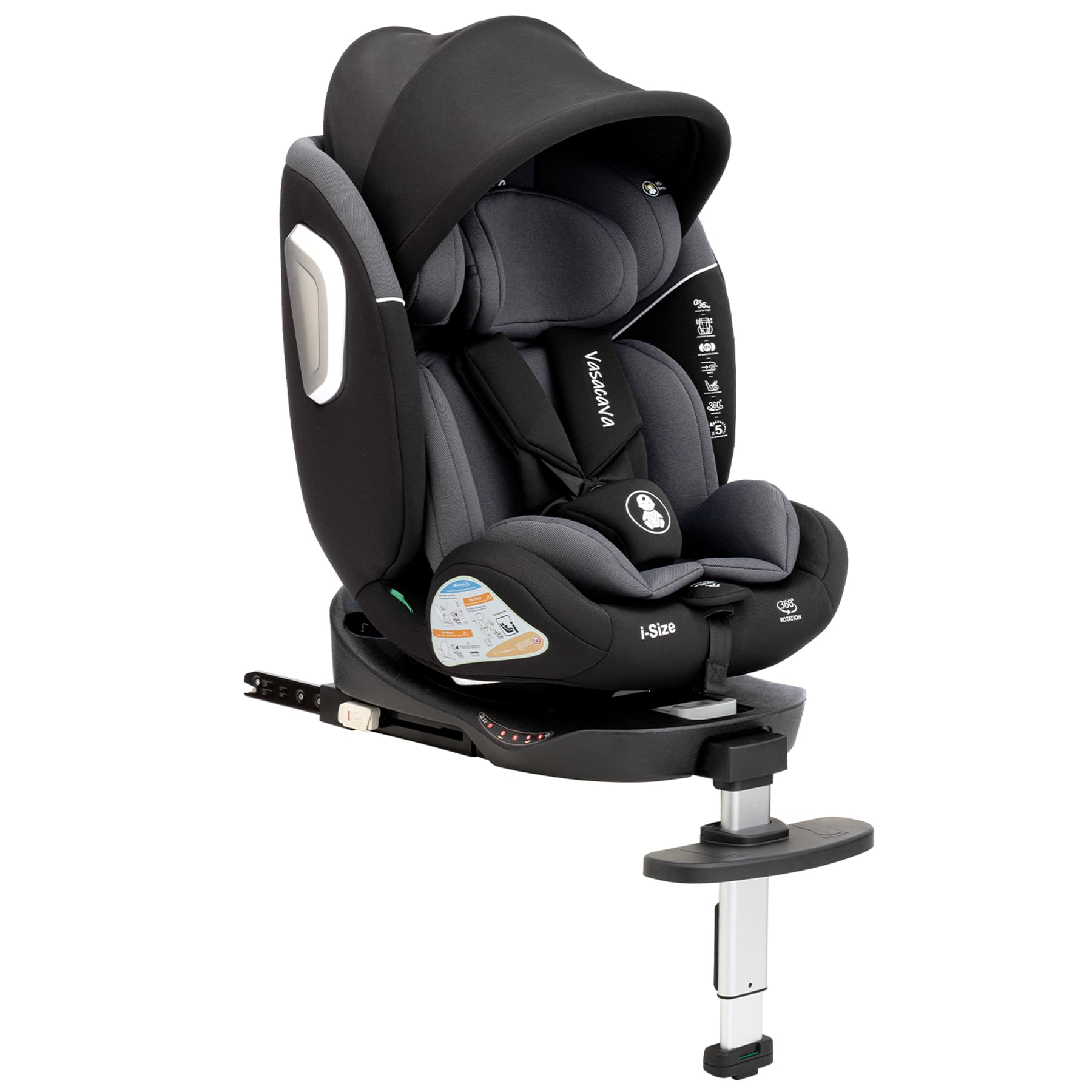 Silla Coche Bebé 360°, i-Size R129, ISOFIX, 40–150 cm