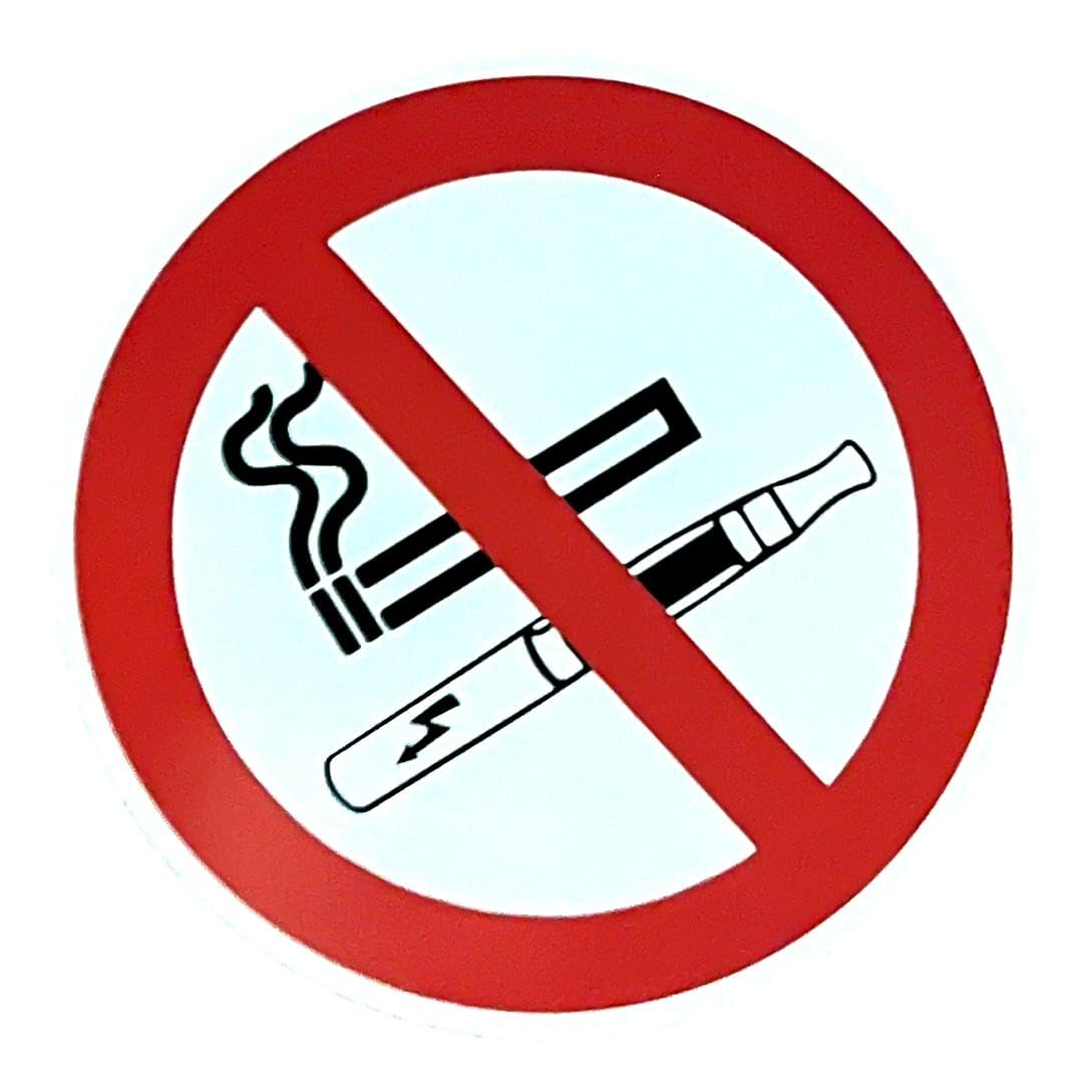 10 Stickers interdiction de fumer et vapoter autocollants Interdiction de fumer  cigarette interdite autocollants rond 95 m interdit cigarette + Electronique  tiquette affiche panneau ne pas fumer : Amazon.fr: Bricolage