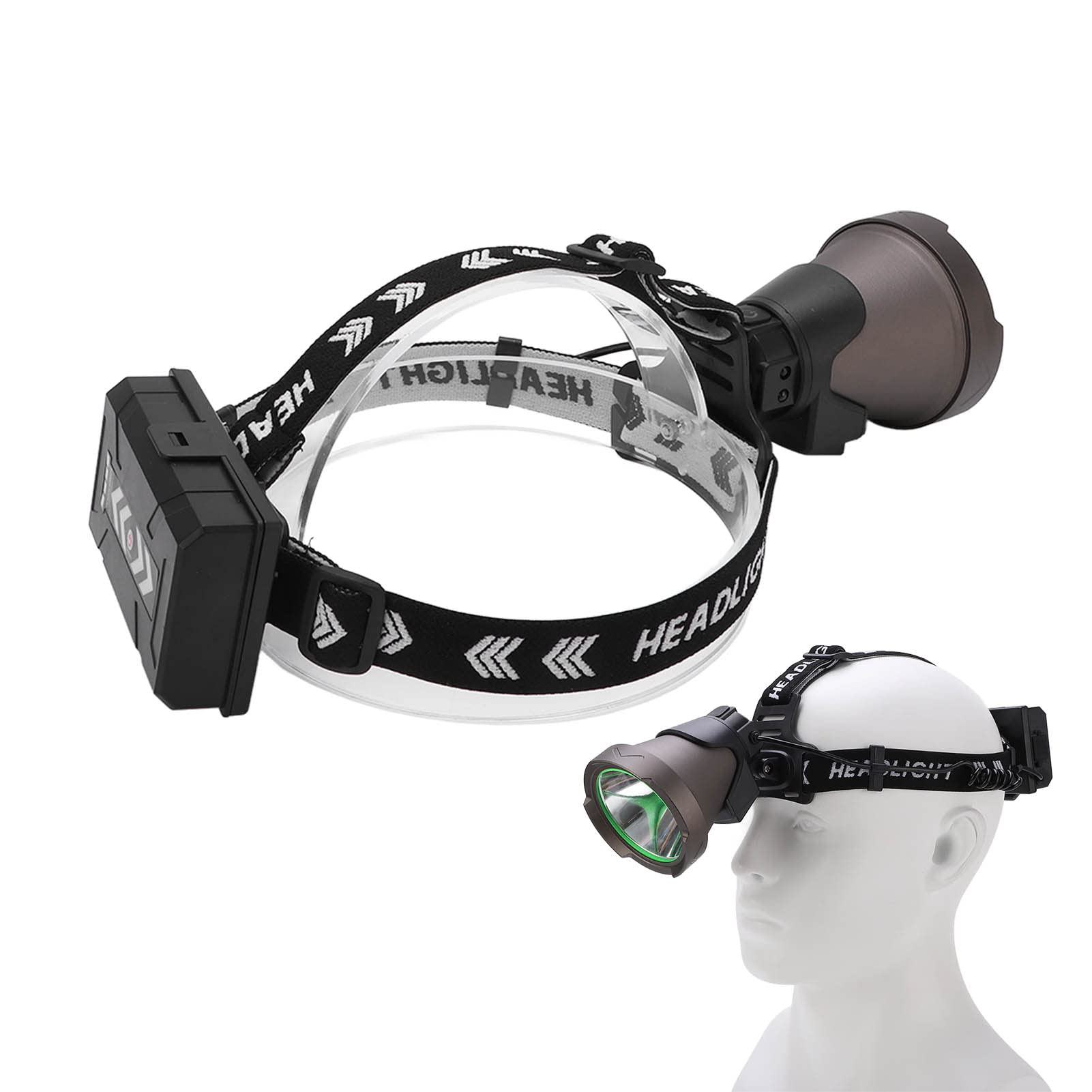 Lampe Frontale LED Haute luminosité, Rechargeable par USB, étanche, pour Camping, Randonnée, Pêche, Activités de Plein Air, Alliage D'aluminium