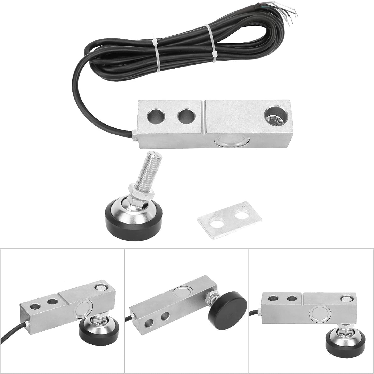 Load Cell Weight Sensor, Electronic Load Cell with Aluminum Alloy Structure, Parallel Installation for Digital Scales, Smart Home and Industrial Use (3T)