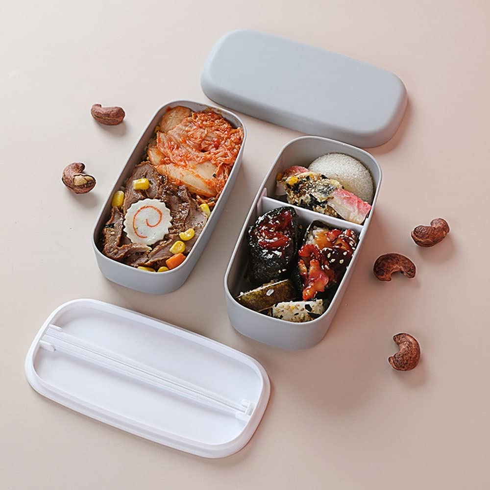 Contenitore per Il Pranzo a Due Strati, Impiegato, Studente, Portatile, per Esterni, a Prova di perdite, Contenitore per Alimenti, Accessori da Cucina (Wit)