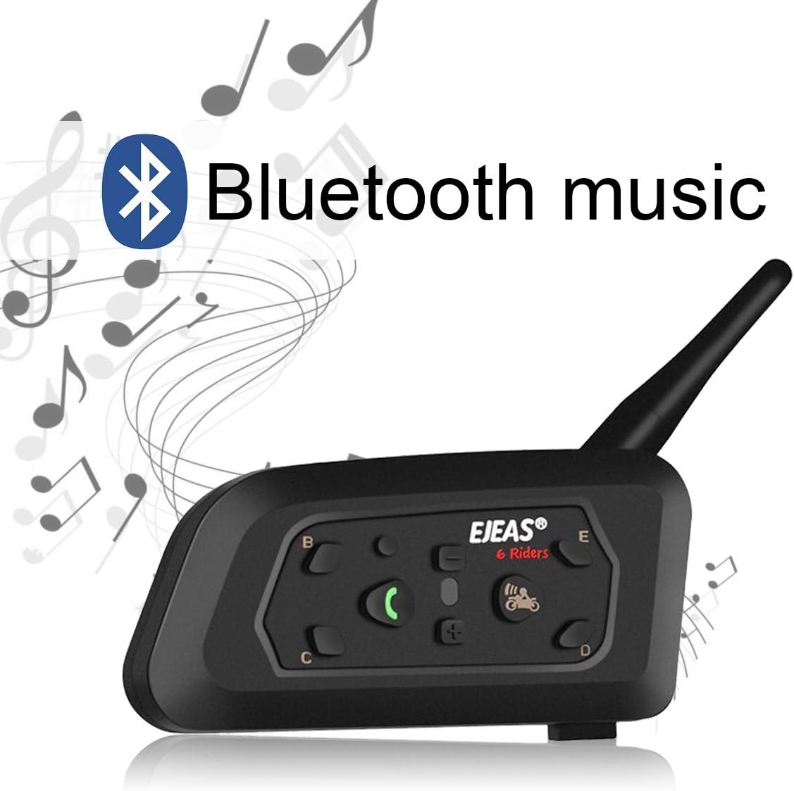 V6 Pro Interfono Casco Bluetooth per Moto, Compatibilità Navigatore e MP3,  Scocca Impermeabile, Massimo 6 Piloti in un Raggio di 1200m, Interfono con  Cuffia e Microfono (1xV6 pro) : Amazon.it: Elettronica