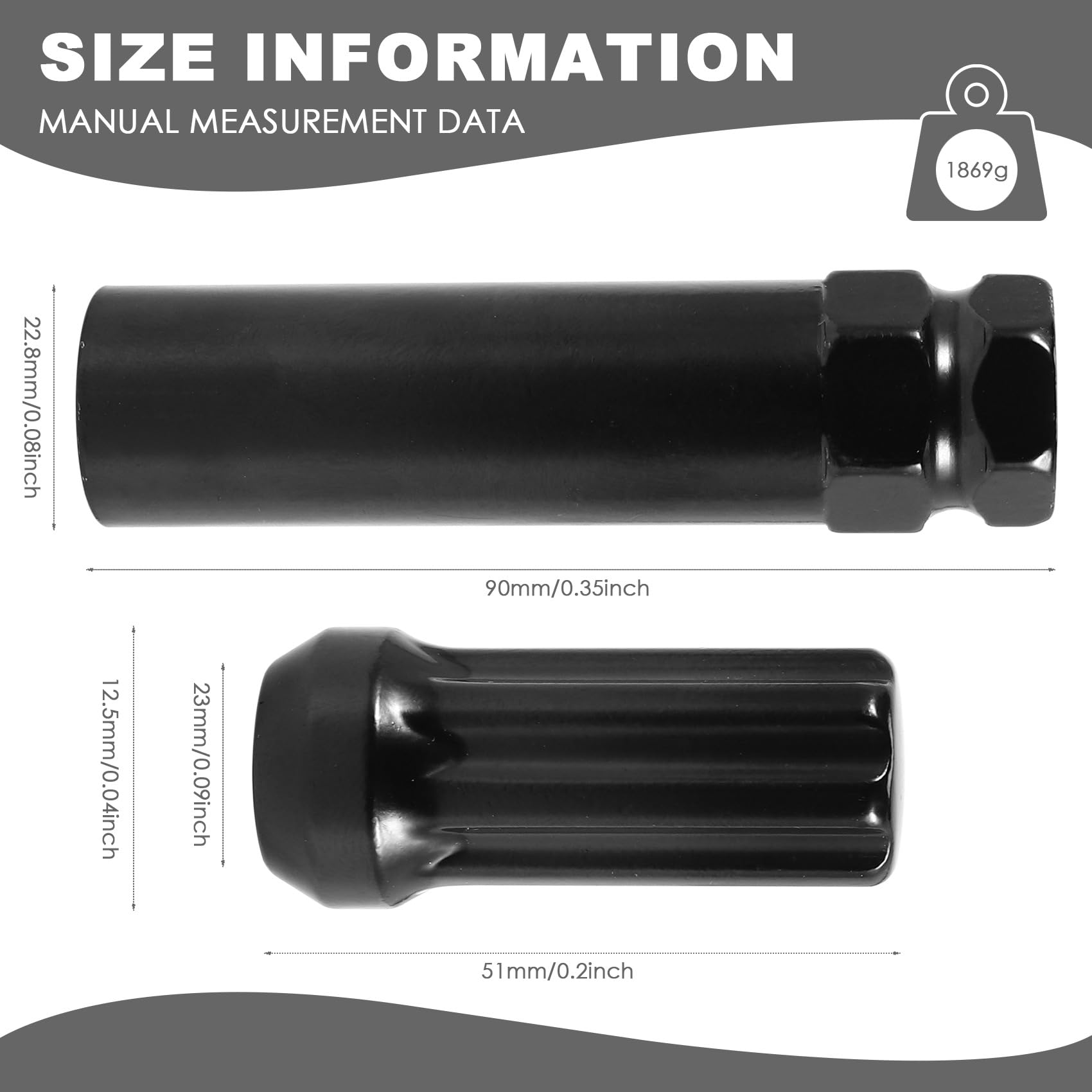 Porcas De Roda M14x1.5, 48 Peças, 14 Mm X 1,5, 7 Spline Driv | Frete grátis
