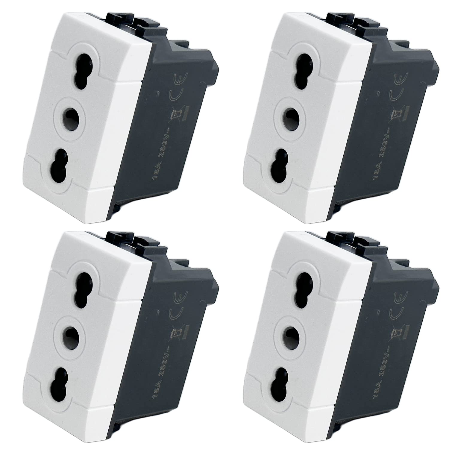 Set 4 Prese Schuko 2P+T 16A MOKEKA - Compatibili Con Bticino Matix, Design Moderno E Sicuro - Foto 4