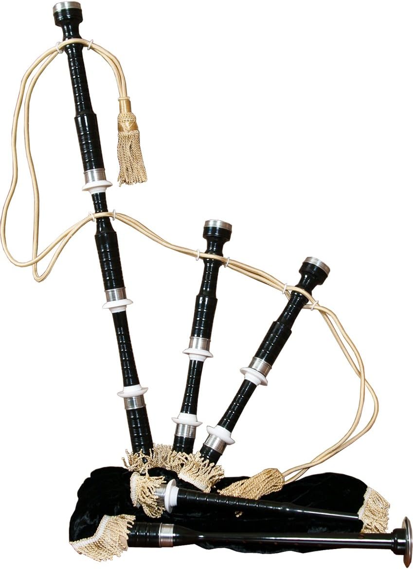 Roosebeck Full Size Sheesham Bagpipe Black Finish with Black Cover