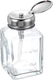 HARFINGTON Solvent Alcohol Dispensers 120ml(4oz) Push Down Liquid Dispenser Pump Bottle Sprinkler Head with Plastic Tube and Aluminum Core for Acetone Polish Remover