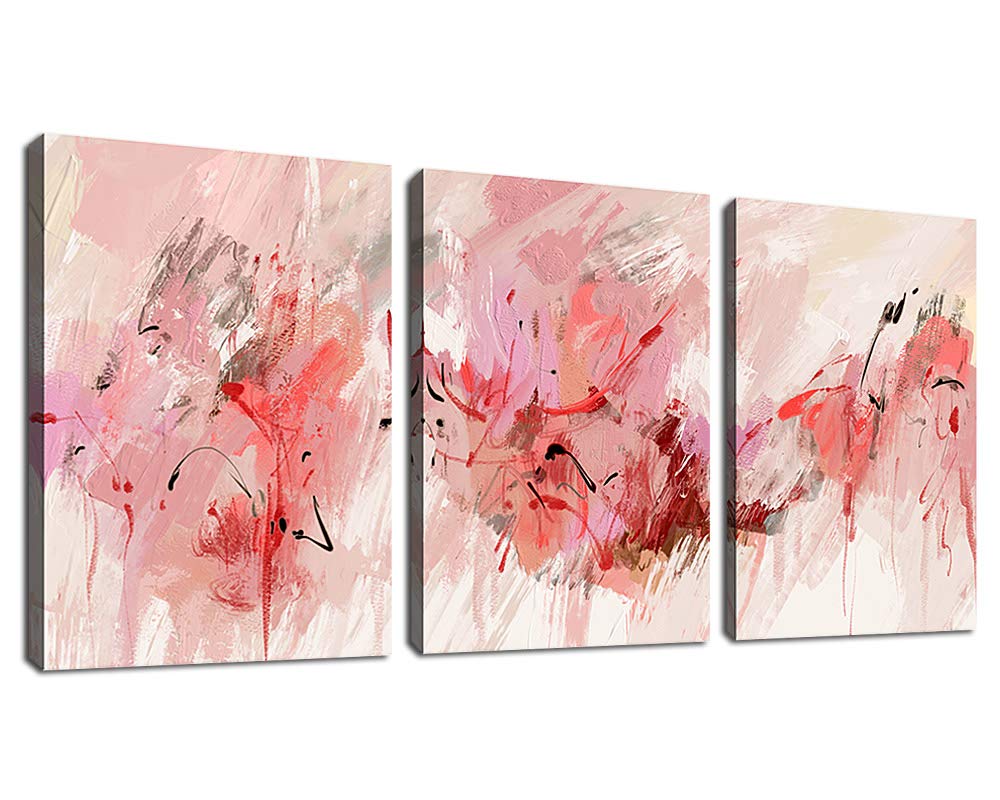 Abstrakte Wandkunst, moderne Leinwandbilder, abstrakt, zeitgenössisch, Leinwand-Kunstwerk für Mädchen, Schlafzimmer, Wohnzimmer, Badezimmer, Küche, Büro, Zuhause, Wanddekoration, gerahmt, fertig zum